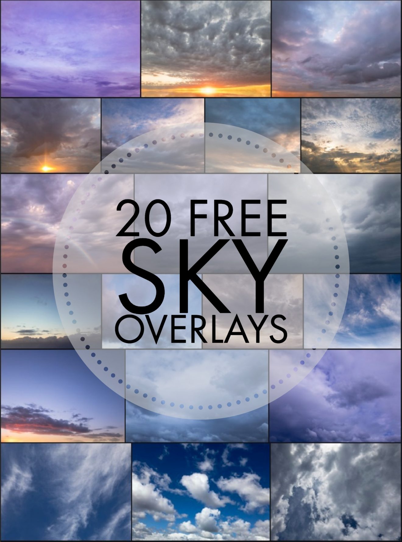 free sky overlay photoshop actions